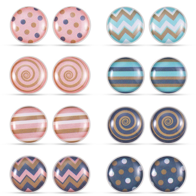 TecUnite 80 Pieces Creative Push Pins Decorative Thumbtacks for Wall Maps, Photos, Bulletin Board or Cork Boards, 8 Different Patterns(Multicolor B) - Image 2